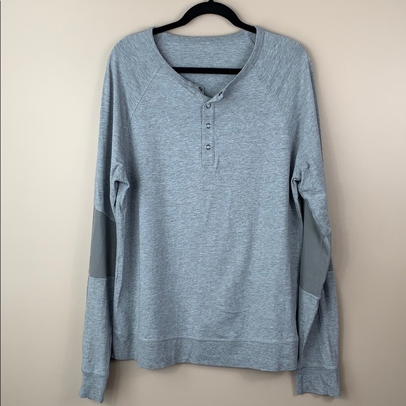 lululemon athletica Other - Lululemon mens gray long sleeve henley xl